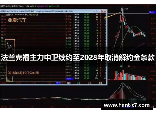 法兰克福主力中卫续约至2028年取消解约金条款